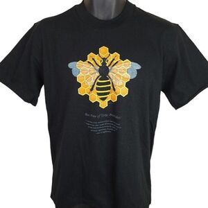 Bee T Shirt Vintage 90s Bee Free Of Toxic Pesticides Made In USA Mens Medium